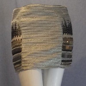 english rose Tweed and Beaded Mini Skirt